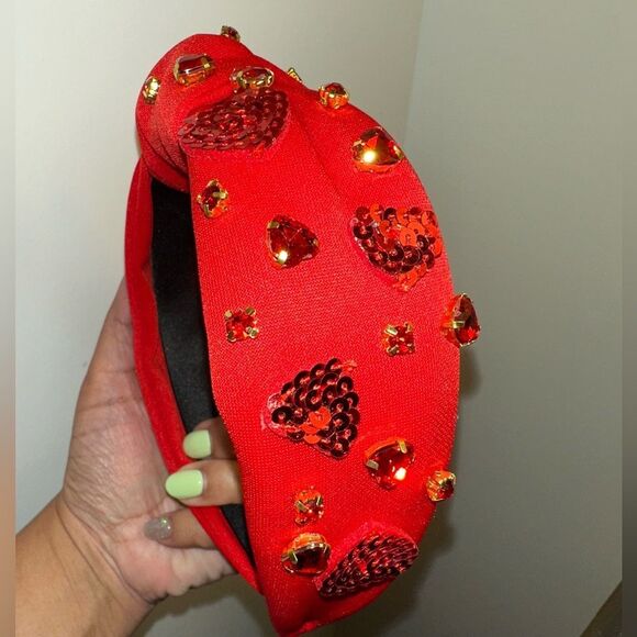 Beautiful Red Heart Embellished Headband *Only have one red* - Picture 3 of 5